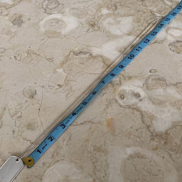 Gucci 925 Sterling Silver Dog Tag & 30” Ball Chain Unisex - Picture 11 of 12